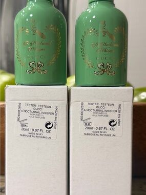 Gucci La Nocturnal Whisper Perfumed Oils Set Mint Green Bottles